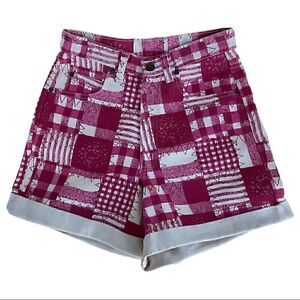 Vintage 90s High Waist Abstract Print Shorts